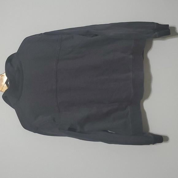 Sonoma jacket women's size xl black snap old school look hidden zipper elastic - Picture 8 of 10